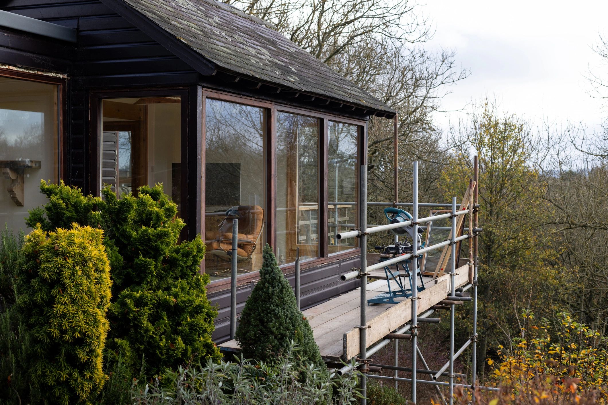 Exterior renovation project in progress
